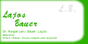 lajos bauer business card